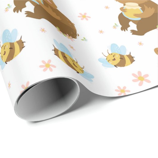 Adorable Honey Bears Geschenkpapier (Rolleneckpunkt)