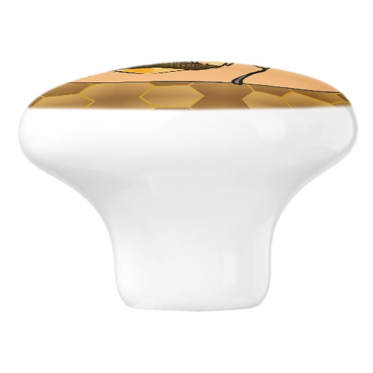 Adorable Honey Bee Keramikknauf (Seitenansicht)