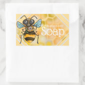 Adorable Honey Bee Labels Rechteckiger Aufkleber (Tasche)
