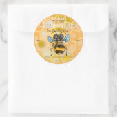 Adorable Honey Bee Labels Runder Aufkleber (Tasche)