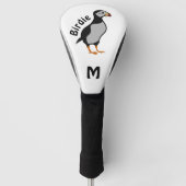 Adorable Horned Puffin Stehender Cartoon Golf Headcover (Vorderseite)