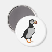 Adorable Horned Puffin Stehender Cartoon Magnet (Vorderseite/Rückseite)