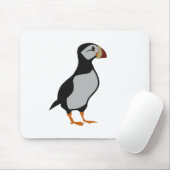 Adorable Horned Puffin Stehender Cartoon Mousepad (Mit Mouse)