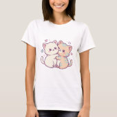 Adorable Hugging Cats T-Shirt (Vorderseite)