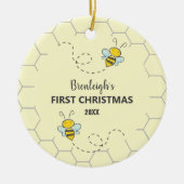 Adorable Hummel erste Weihnachtsnacht Custom Keramik Ornament (Vorne)