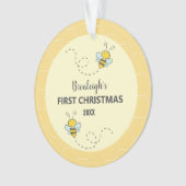 Adorable Hummel erste Weihnachtsnacht Custom Ornament (Vorderseite)