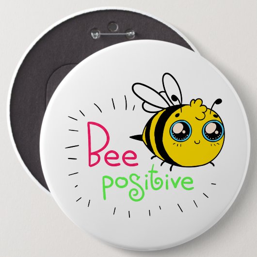 Adorable Hummel positiv Motivierend sein Button (Vorne & Hinten)