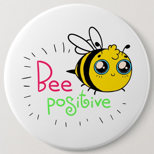 Adorable Hummel positiv Motivierend sein Button (Vorderseite)