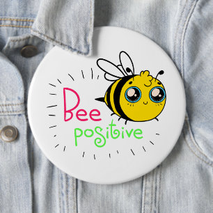 Adorable Hummel positiv Motivierend sein Button