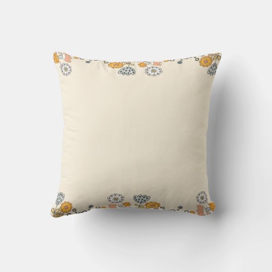 Adorable Hummelbienen & Blume Baby Birth Stats Kissen (Rückseite)