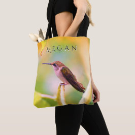 Adorable Hummingbird Ihren Namen zuweisen Tasche
