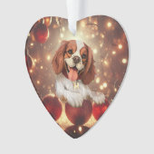 Adorable Hund Weihnachtsgeschmack Ornament (Vorderseite)