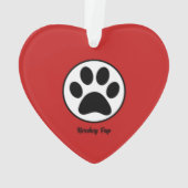 Adorable Hund Weihnachtsgeschmack Ornament (Rückseite)