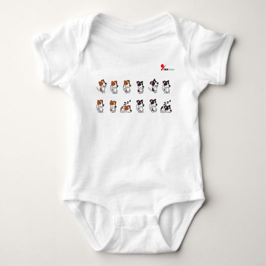 Adorable Hunde Baby Bodysuit Baby Strampler (Vorderseite)