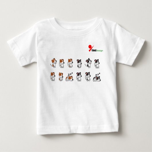 Adorable Hunde Baby T - Shirt (Vorderseite)