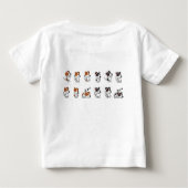 Adorable Hunde Baby T - Shirt (Rückseite)
