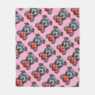 Adorable Hunde begeistern Herz mit glücklichen Aus Fleecedecke