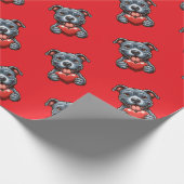 Adorable Hunde begeistern Herz mit glücklichen Aus Geschenkpapier (Ecke)