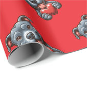 Adorable Hunde begeistern Herz mit glücklichen Aus Geschenkpapier (Rolleneckpunkt)