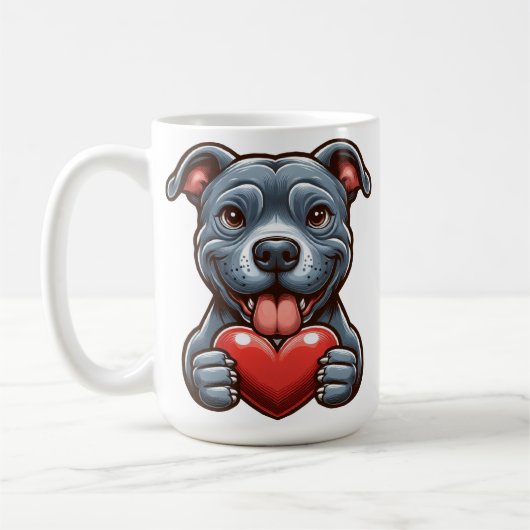 Adorable Hunde begeistern Herz mit glücklichen Aus Kaffeetasse (Links)