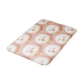 Adorable Hunde Gesicht Donut Badematte (Schrägansicht)