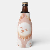 Adorable Hunde Gesicht Donut Flaschenkühler (Flaschenvorderseite)