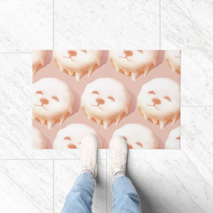 Adorable Hunde Gesicht Donut Fußmatte