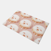 Adorable Hunde Gesicht Donut Fußmatte (Schrägansicht)