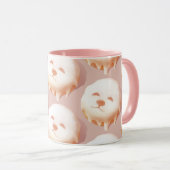 Adorable Hunde Gesicht Donut Tasse (VorderseiteRechts)