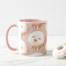 Adorable Hunde Gesicht Donut Tasse