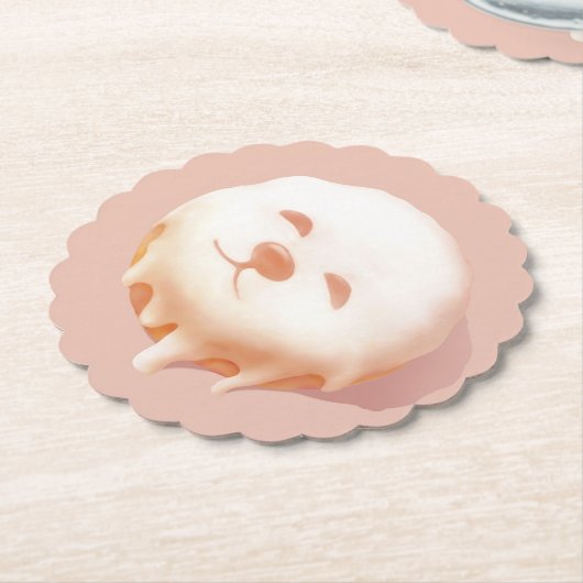 Adorable Hunde Gesicht Donut Untersetzer (angewinkelt)