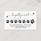 Adorable Hunde Haustiere Sitter Dog Groomer Geschä Treuekarte (Rückseite)