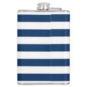 Adorable Hunde in Liebe auf gestreiftem Personalis Flachmann (Rückseite)