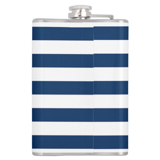 Adorable Hunde in Liebe auf gestreiftem Personalis Flachmann (Rückseite)