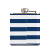 Adorable Hunde in Liebe auf gestreiftem Personalis Flachmann (Rückseite)