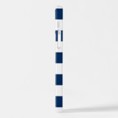 Adorable Hunde in Liebe auf gestreiftem Personalis iPhone Hülle (Linke Seite)