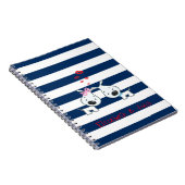 Adorable Hunde in Liebe auf gestreiftem Personalis Notizblock (Rechte Seite)