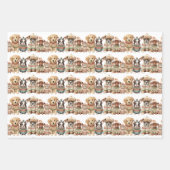 Adorable Hunde Katzen Haustiere gekochte Pullover Geschenkpapier Set (Vorderseite 2)