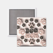 Adorable Hunde-Mama Magnet (Vorderseite/Rückseite)