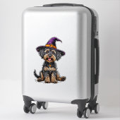 Adorable Hunde mit einem Hexenhut Aufkleber (Koffer)