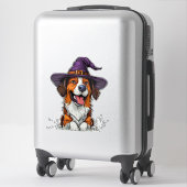 Adorable Hunde mit einem Hexenhut Aufkleber (Koffer)