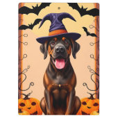 Adorable Hunde mit Hexenhut Klemmbrett (Rückseite)