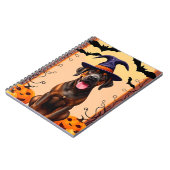 Adorable Hunde mit Hexenhut Notizblock (Linke Seite)