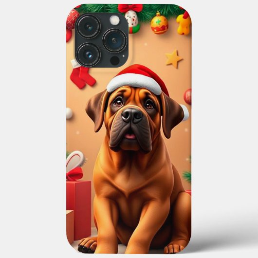 Adorable Hunde mit Weihnachtsmannmütze Case-Mate iPhone Hülle (Rückseite)