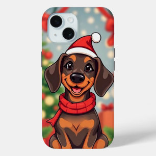 Adorable Hunde mit Weihnachtsmannmütze Case-Mate iPhone Hülle