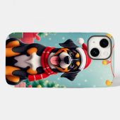 Adorable Hunde mit Weihnachtsmannmütze Case-Mate iPhone Hülle (Rückseite (Horizontal))