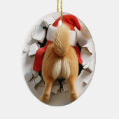 Adorable Hunde Ornament - Welpenfront & Schwanz (Rechts)