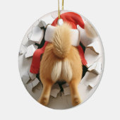 Adorable Hunde Ornament - Welpenfront & Schwanz (Links)