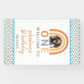 Adorable Hunde Regenbogen Wasserfarbe 1. Geburtsta Banner (Horizontal)