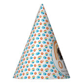 Adorable Hunde Regenbogen Wasserfarbe 1. Geburtsta Partyhütchen (Links)